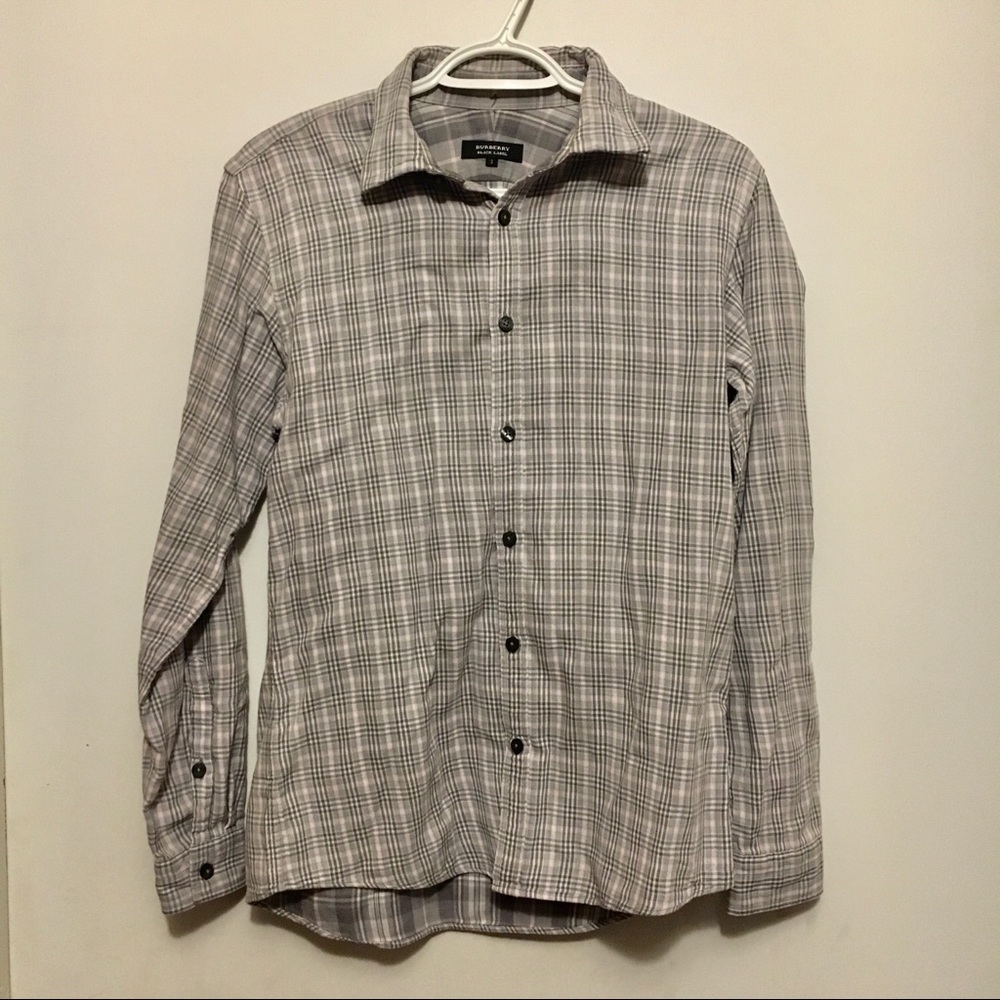 Grey Plaid Tab Sleeve Burberry Black Label Size 2